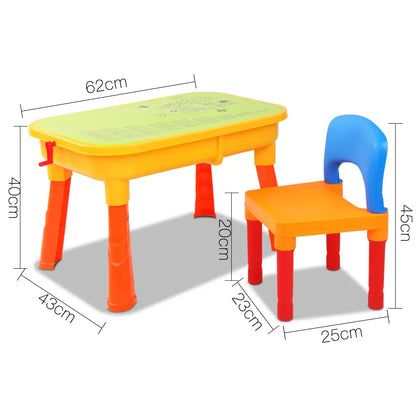 Keezi Kids Sandpit Pretend Play Set Sand Water Table Chair Outdoor Beach Toy - Image 2