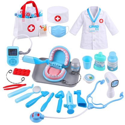 Keezi Kids Doctor Play Set Pretend Dentist Play Set Toy Medical Kits 30PCS - Image 2