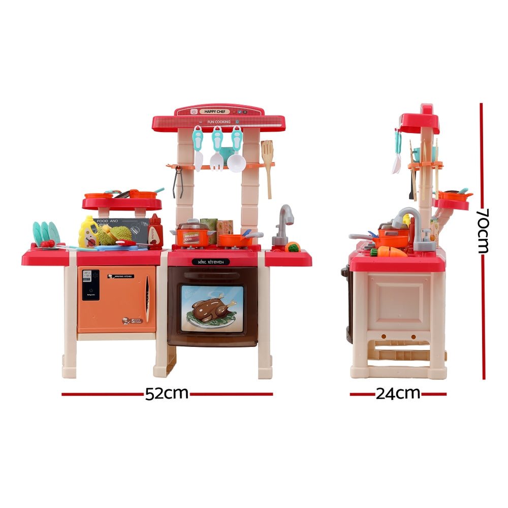 Keezi Kids Kitchen Pretend Play Set Cooking Sound Steam Light Function - Image 3