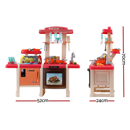 Keezi Kids Kitchen Pretend Play Set Cooking Sound Steam Light Function - Image 3