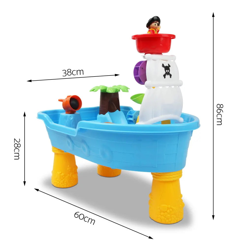 Keezi Kids Sandpit Pretend Play Set Sand Water Table Outdoor Beach Toy Children - Image 2