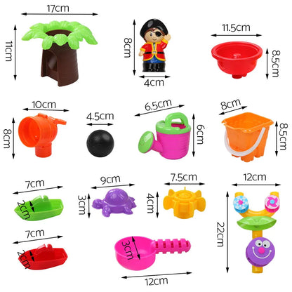 Keezi Kids Sandpit Pretend Play Set Sand Water Table Outdoor Beach Toy Children - Image 3