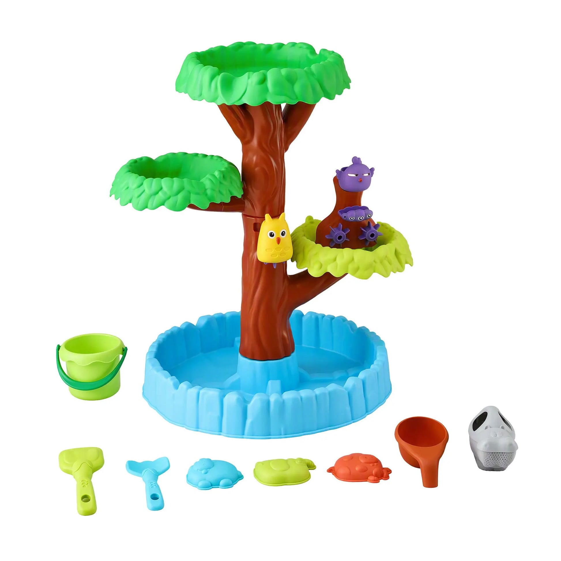 Keezi 62cm Tree Water Table Kids Sandpit Toys Set with Shovels Molds for Sand Play - Image 8
