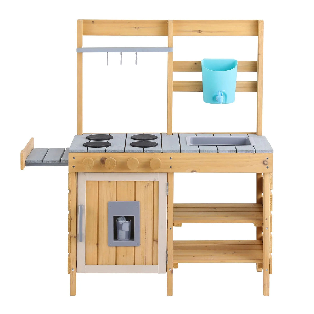 Keezi Kids Kitchen Playset Wooden Play Kitchen Mud Kitchen Toy Kitchen 95cm Tall - Image 3