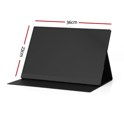 Devanti Portable Monitor Laptop Extender USB C Travel Display 16 Inch Black - Image 2
