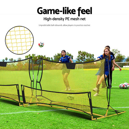 Everfit 2.1m Football Soccer Net Portable Goal Net Rebounder Sports Training Yellow - Image 5