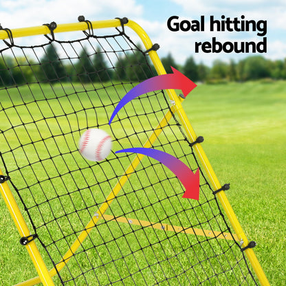Everfit Baseball Soccer Net Rebounder Football Goal Net Sports Training Aid Yellow - Image 4