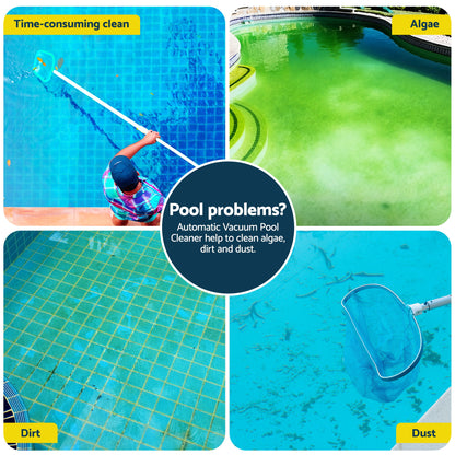 Aqua Buddy Vacuum Pool Cleaner Automatic Swimming Pool Floor Climb Wall Grey - Image 4