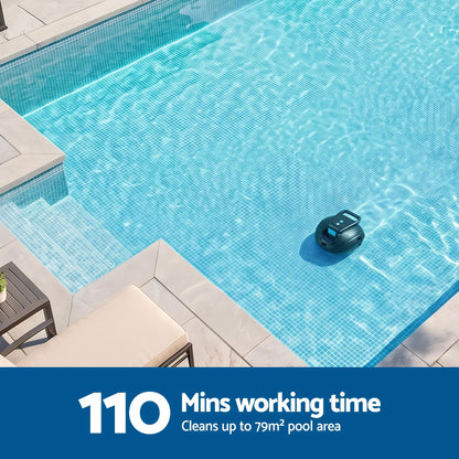 Aqua Buddy Cordless Pool Cleaner Robot Pool Vacuum Automatic Floor Clean 110Mins - Image 3