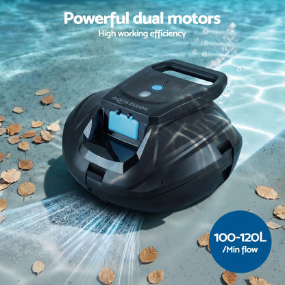 Aqua Buddy Cordless Pool Cleaner Robot Pool Vacuum Automatic Floor Clean 110Mins - Image 5