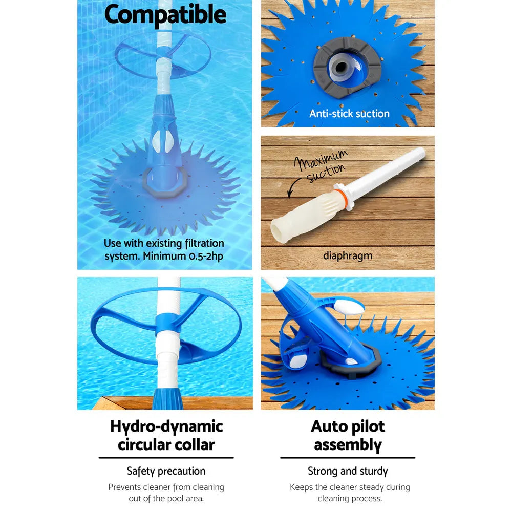 Aqua Buddy Pool Cleaner Automatic Vacuum Swimming Floor Climb Wall Pool 10M Hose - Image 5