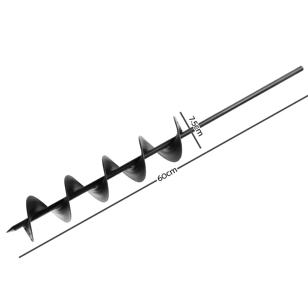 GIANTZ Power Garden Auger Small Earth Planter 75 X 600MM Black - Image 2
