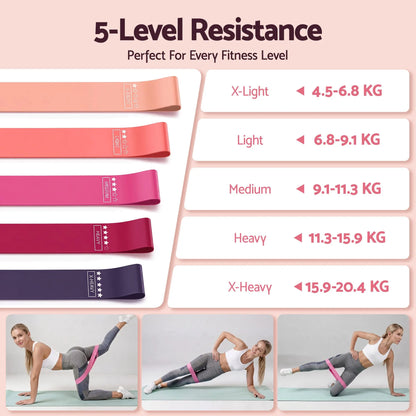 Everfit Pilates Ring Set for Women, 15pcs Home Workout Pilates Equipment with Ring, Ball, Yoga Socks, D-Ring etc. Pilates Starter Kit for Strength, Toning and Flexibility Pink - Image 5