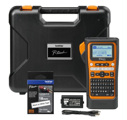 Brother PT-E310BTVP Industrial Handheld Label Printer  - 3 Year Warranty, included Carry case, Re...