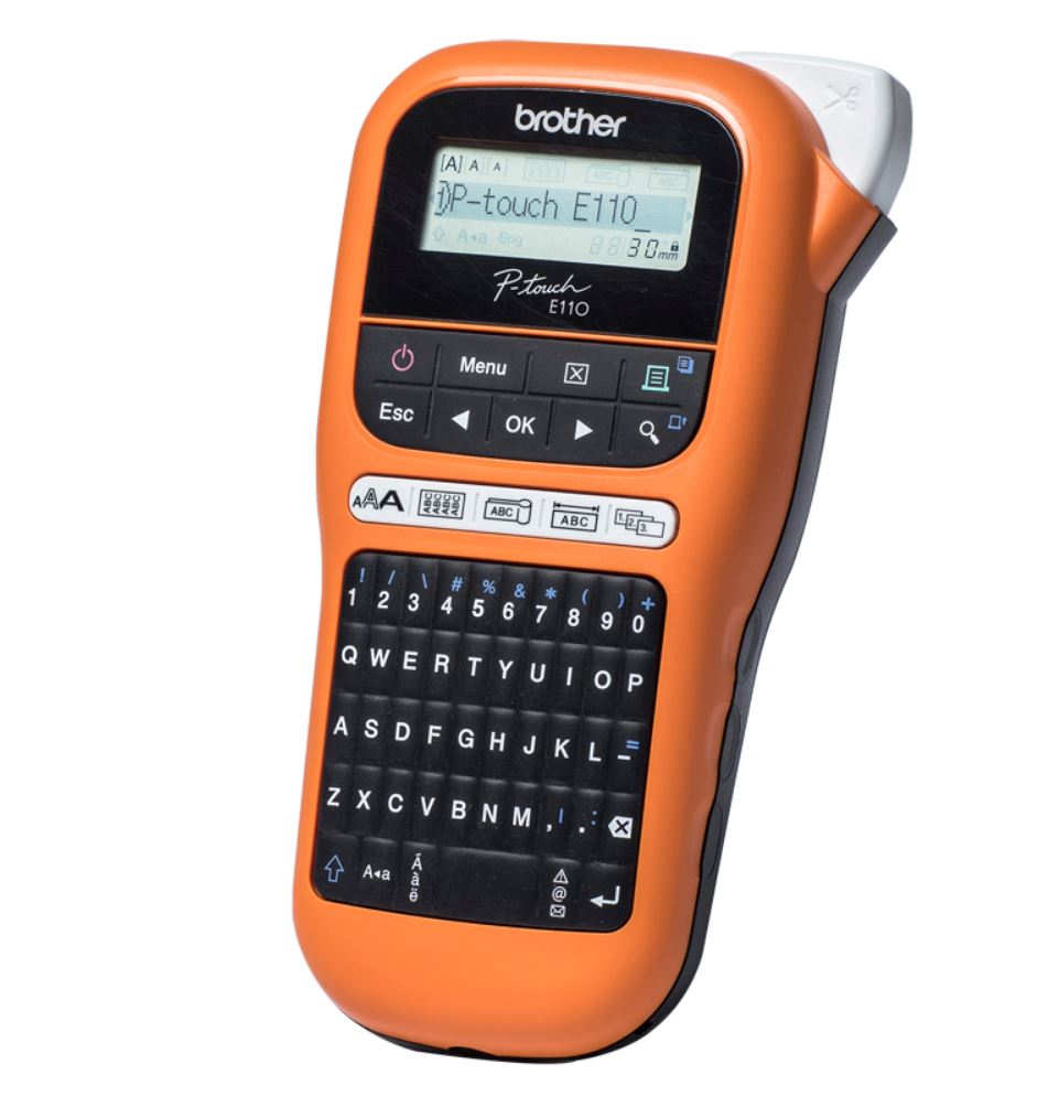 Brother PT-E110VP PORTABLE P TOUCH LABELLER SUITABLE FOR ELECTRICIANS/TRADESMEN 3.5-12MM TZE TAPE...