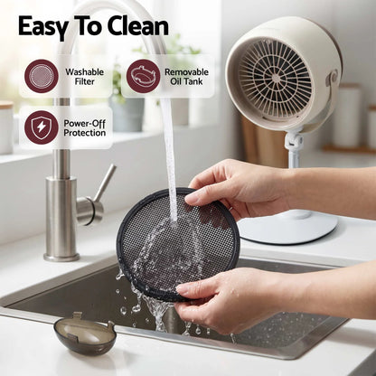 Devanti Portable Range Hood 5-Speed Rechargeable Desktop Extractor Fan BBQ - Image 7