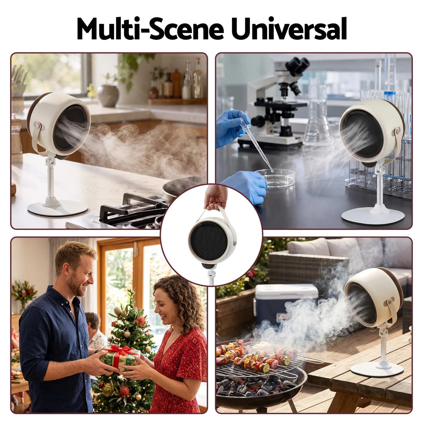 Devanti Portable Range Hood 5-Speed Rechargeable Desktop Extractor Fan BBQ - Image 8