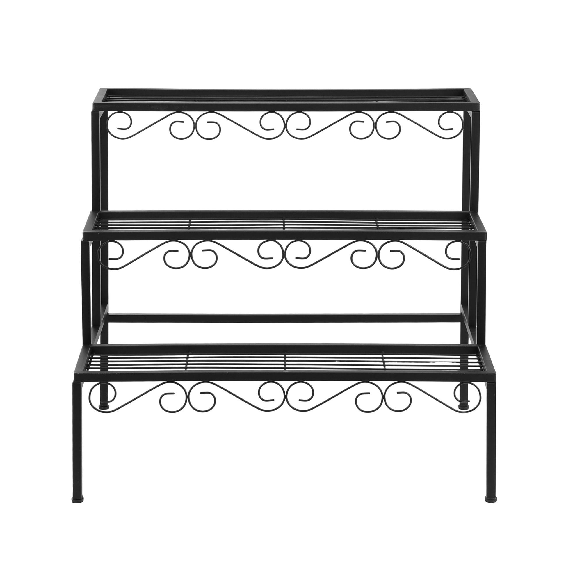 Artiss Plant Stand 3 Tier Metal Corner Plant Shelf Multiple Flower Holder Rack - Image 4