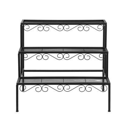 Artiss Plant Stand 3 Tier Metal Corner Plant Shelf Multiple Flower Holder Rack - Image 4