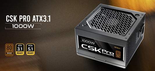 Antec CSK1000 PRO Sem-Modular ATX 3.1, PCI-E 5.1  for 4090, 5090  7900, 9070 High Quality Jap Cap...