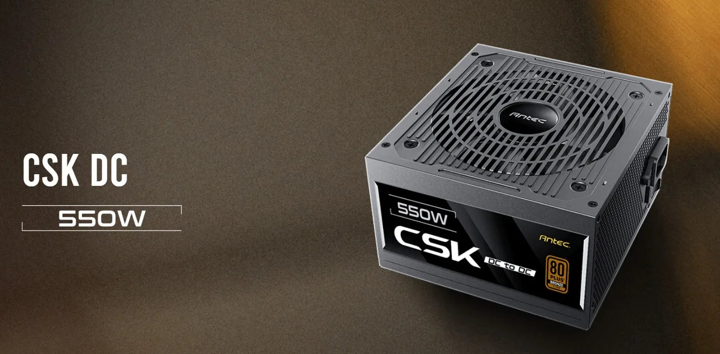 Antec CSK550DC 80+ Bronze 2x PCIE 5.1, Continuous Power, DC to DC, Flat Cables, 5Yrs Warranty. Ci...