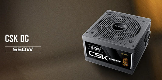 Antec CSK550DC 80+ Bronze 2x PCIE 5.1, Continuous Power, DC to DC, Flat Cables, 5Yrs Warranty. Ci...