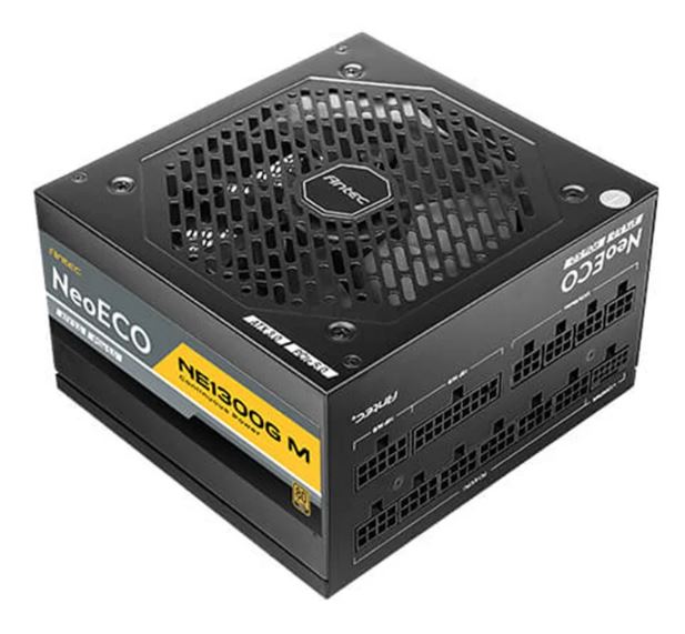 Antec NE 1300w 80+ Gold, Fully-Modular, ATX 3.0, PCI-E 5.0, 12CM FDB Fan, Japanese Caps, Compact... - Image 2