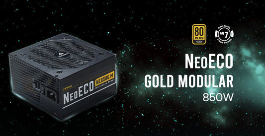 (LSAntec NE 850w 80+ Gold, Fully-Modular, LLC DC, 1x EPS 8PIN, 120mm Silent Zero RPM, Japanese Caps, ATX Power Supply, PSU, 600w PCI-E 5.0 rdy, 7yr