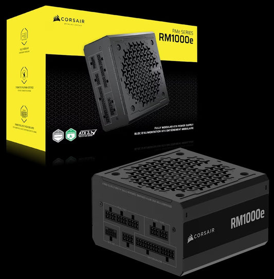 Corsair RMe Series RM1000e Fully Modular Low-Noise ATX Power Supply (AU), Cybenetics Gold, ATX12V...