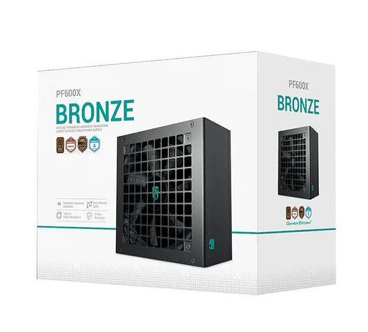 DeepCool PF600X 600W Gamer Storm 80+ Bronze/ Cybenetics ATX Power Supply 120mm Fan, Japanese  Tai...