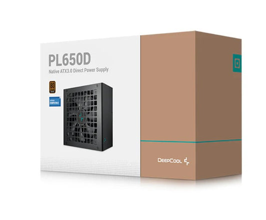 DeepCool PL650D 650W 80+ Bronze Certified Non-Modular ATX Power Supply(Direct Cable), 120mm Fan,...
