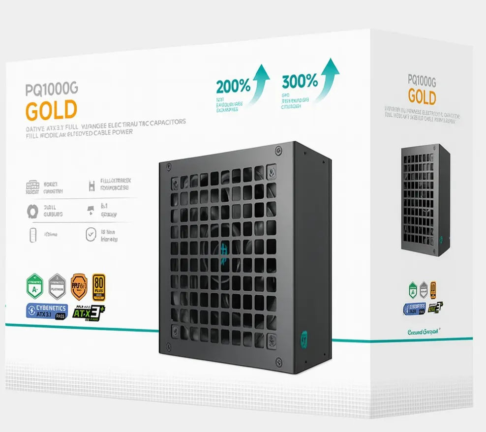 DeepCool PQ1000G 1000W Gamer Storm 80+ Gold/Cybenetics Fully Modular ATX Power Supply 120mm Fan,...
