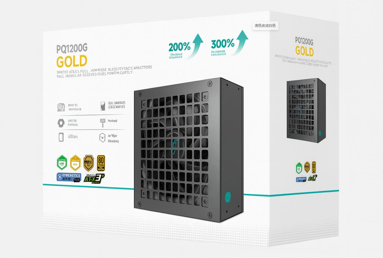 DeepCool PQ1200G 1200W Gamer Storm 80+ Gold/Cybenetics Fully Modular ATX Power Supply 120mm Fan,...