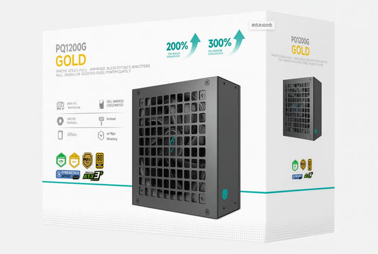DeepCool PQ1200G 1200W Gamer Storm 80+ Gold/Cybenetics Fully Modular ATX Power Supply 120mm Fan,...