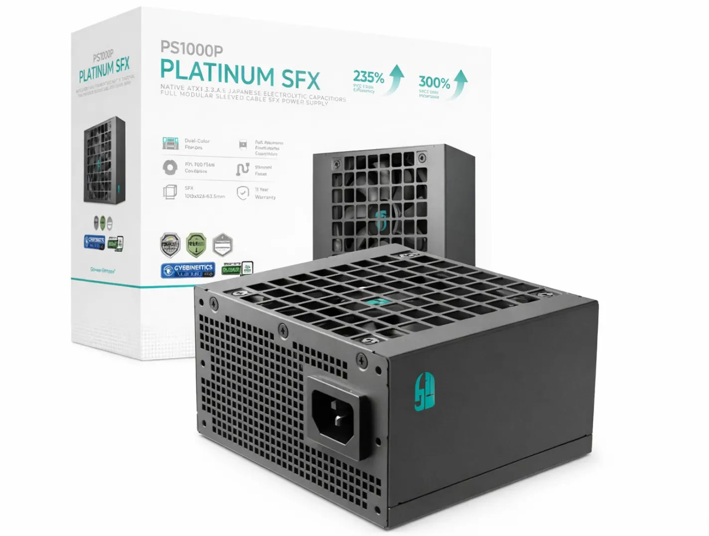DeepCool PS1000P 1000W Gamer Storm SFX Full Japanese Electroyltic Capacitors Cybenetics Platinum/...