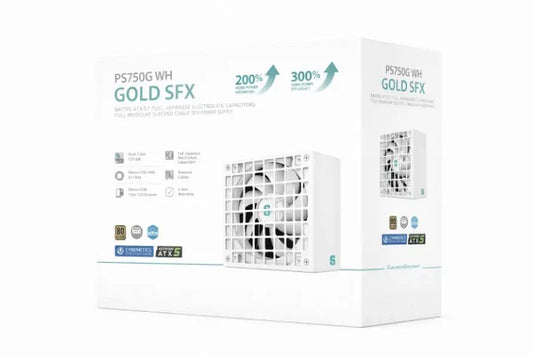 DeepCool PS750G WH 750W Gamer Storm SFX ,Full Japanese Electrolytic Capacitors, Cybenetics Platin...