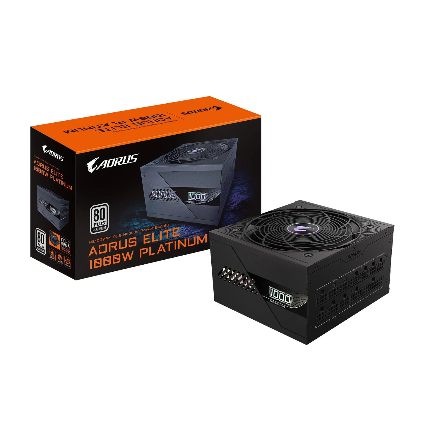 Gigabyte GP-AE1000PM PG5 1000W PSU Power Supply, ATX 60-50 Hz 1000W 120mm Fan 80 PLUS  Platinum >...