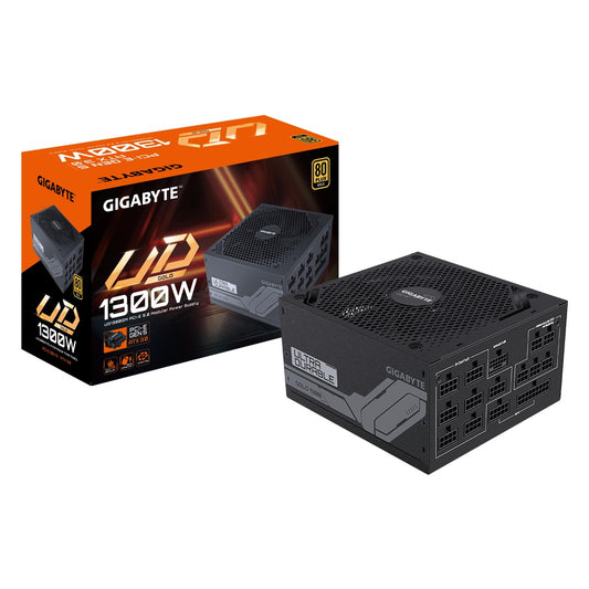 Gigabyte UD1300GM PG5 1300W ATX PSU Power Supply  80+ Gold >90% 140mm Fan Black Flat Cables Singl...