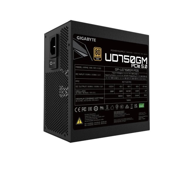 Gigabyte UD750GM PG5 750W ATX PSU Power Supply  80+ Gold >90%  Black Flat Cables Single +12V Rail... - Image 2