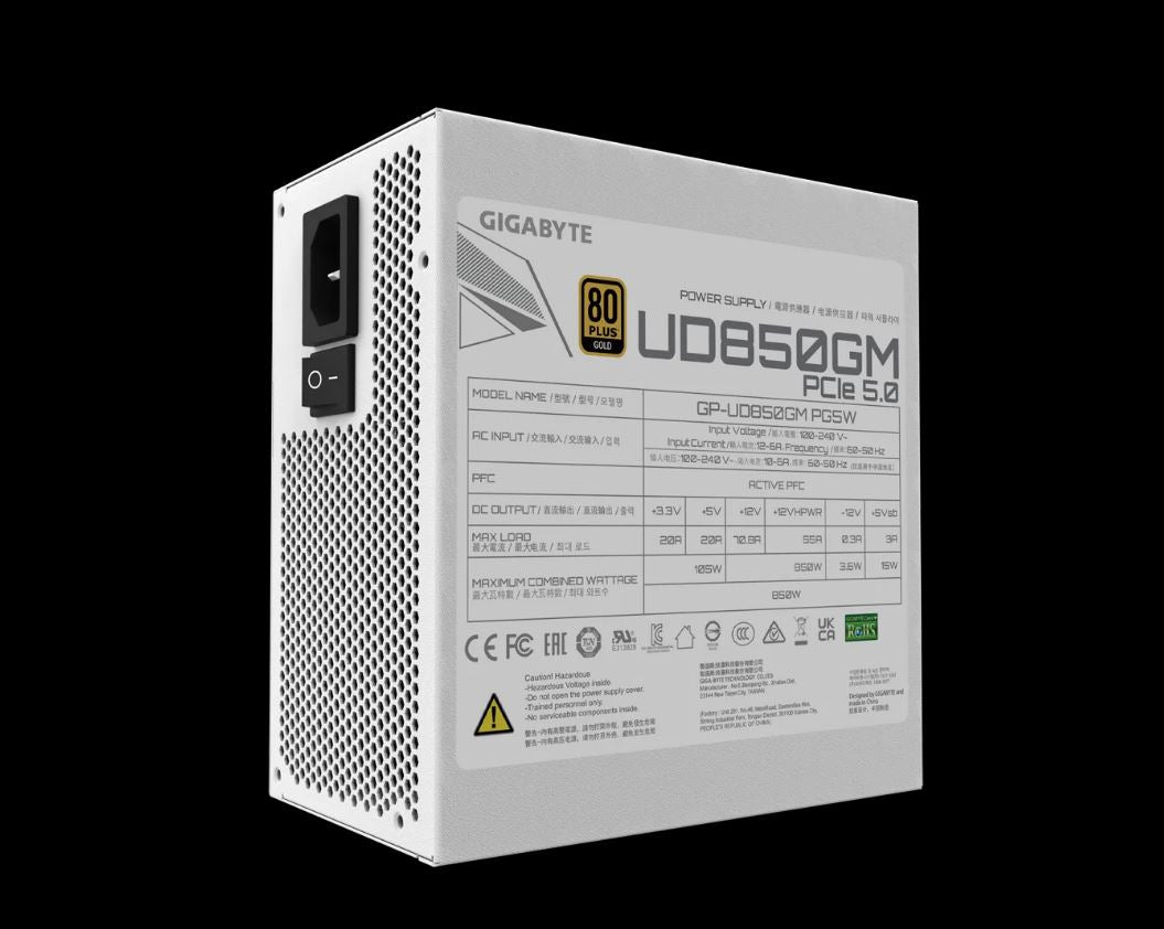 Gigabyte UD850GM PG5 850W ICE ATX PSU Power Supply  80 PLUS GOLD Fan Type 120mm Hydraulic Bearing... - Image 2