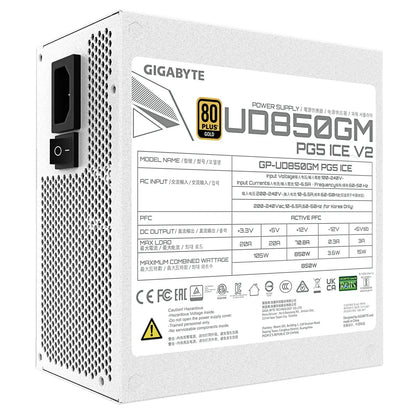 Gigabyte UD850GM PG5 850W ICE ATX PSU Power Supply  80 PLUS GOLD Fan Type 120mm Hydraulic Bearing... - Image 4