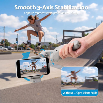 Devanti 3-Axis Handheld Gimbal Stabilizer for Smartphone & Tripod AI Tracking Fill Light - Image 7