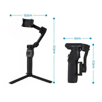 Devanti 3-Axis Gimbal Stabilizer with Tripod for Smartphone, Foldable Selfie Stick - Image 3