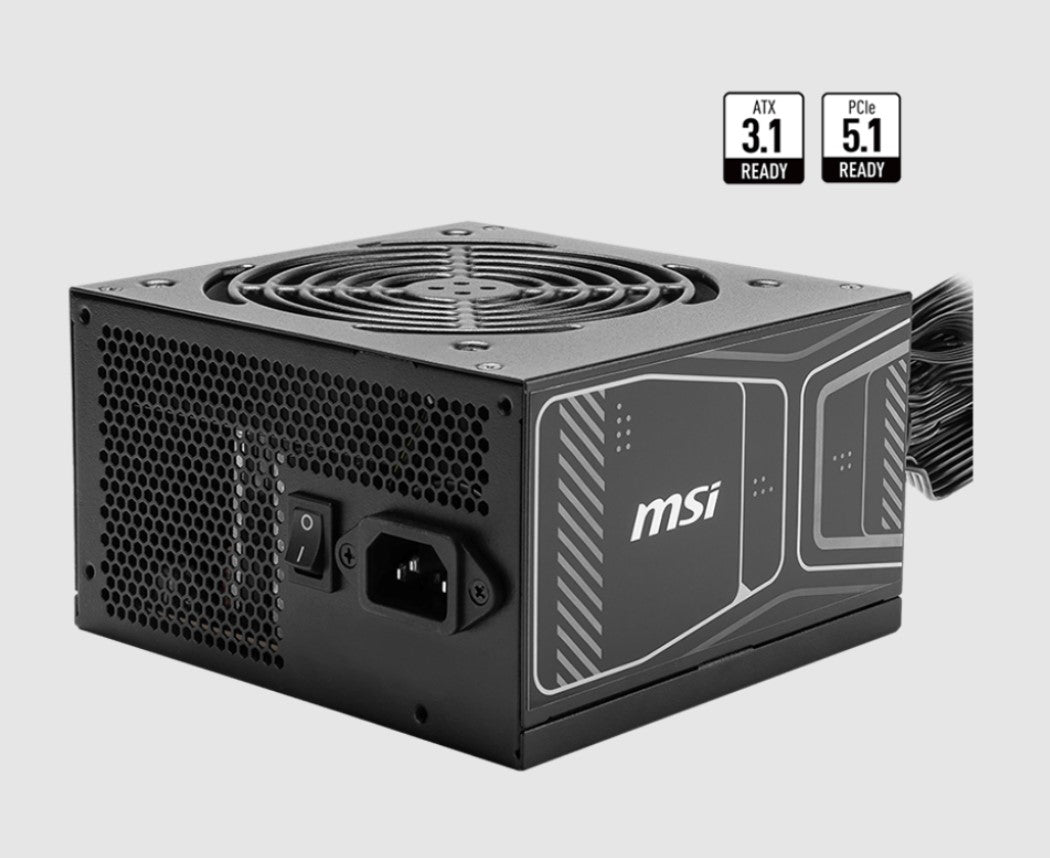MSI MAG A850GN PCIE5 850W Up to 90% (80 Plus Gold) ATX Power Supply Unit, PFC, 100~240 VAC, 850W,...