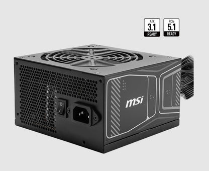 MSI MAG A850GN PCIE5 850W Up to 90% (80 Plus Gold) ATX Power Supply Unit, PFC, 100~240 VAC, 850W,...