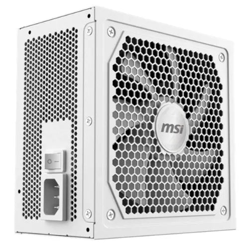 MSI MAG A1000GL PCIE5 ATX Power Supply Uni - White, 1000W, 80+ Gold, Fully Modular, PCIe5 600W, 1...