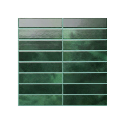 Artiss 3D Peel and Stick Wall Tiles Self Adhesive LinearGrid Backsplash 10 Sheets, Green - Image 3