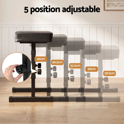 Alpha Piano Bench Adjustable Seat Heavy Duty H-Shape Piano Stool Black - Image 5