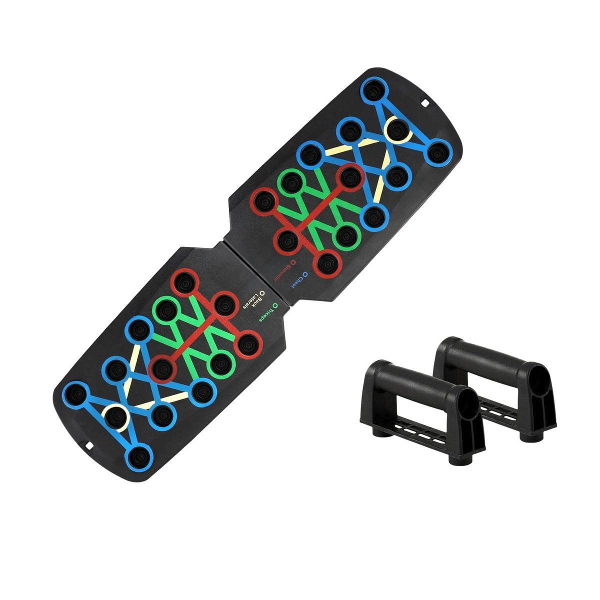 Everfit Push Up Board Home Gym Multi Function Workout Rack Black - Image 3