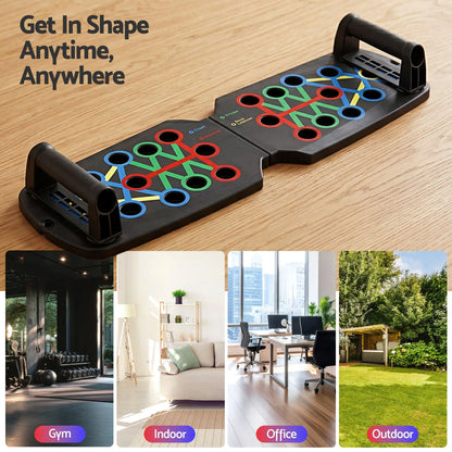 Everfit Push Up Board Home Gym Multi Function Workout Rack Black - Image 6